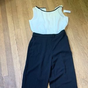 Black and White Jumpsuit - LOFT - Size 0